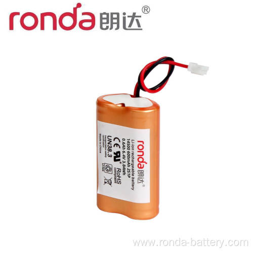 Emergency Light IFR14500 6.4V 0.6Ah LiFePO4 Battery